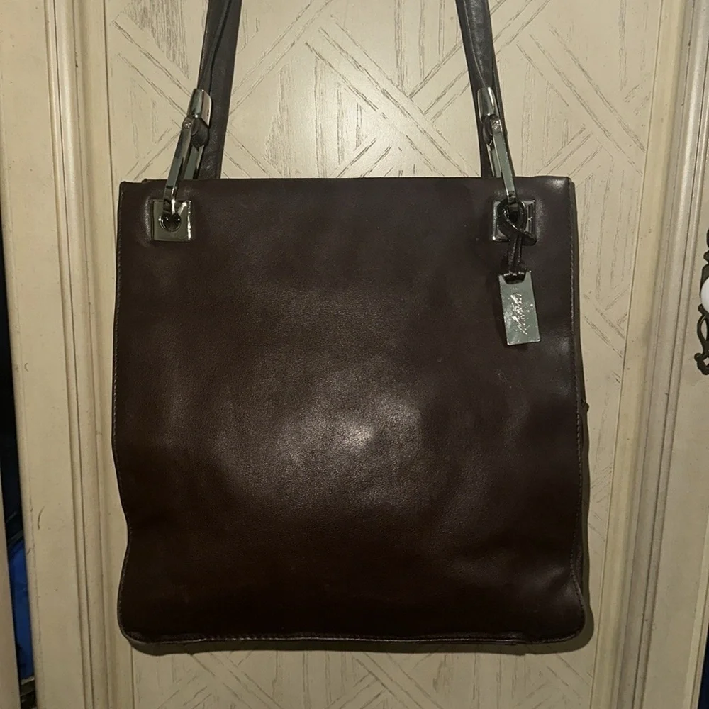 Elegant Brown Leather  unisex Bag (NWOT )